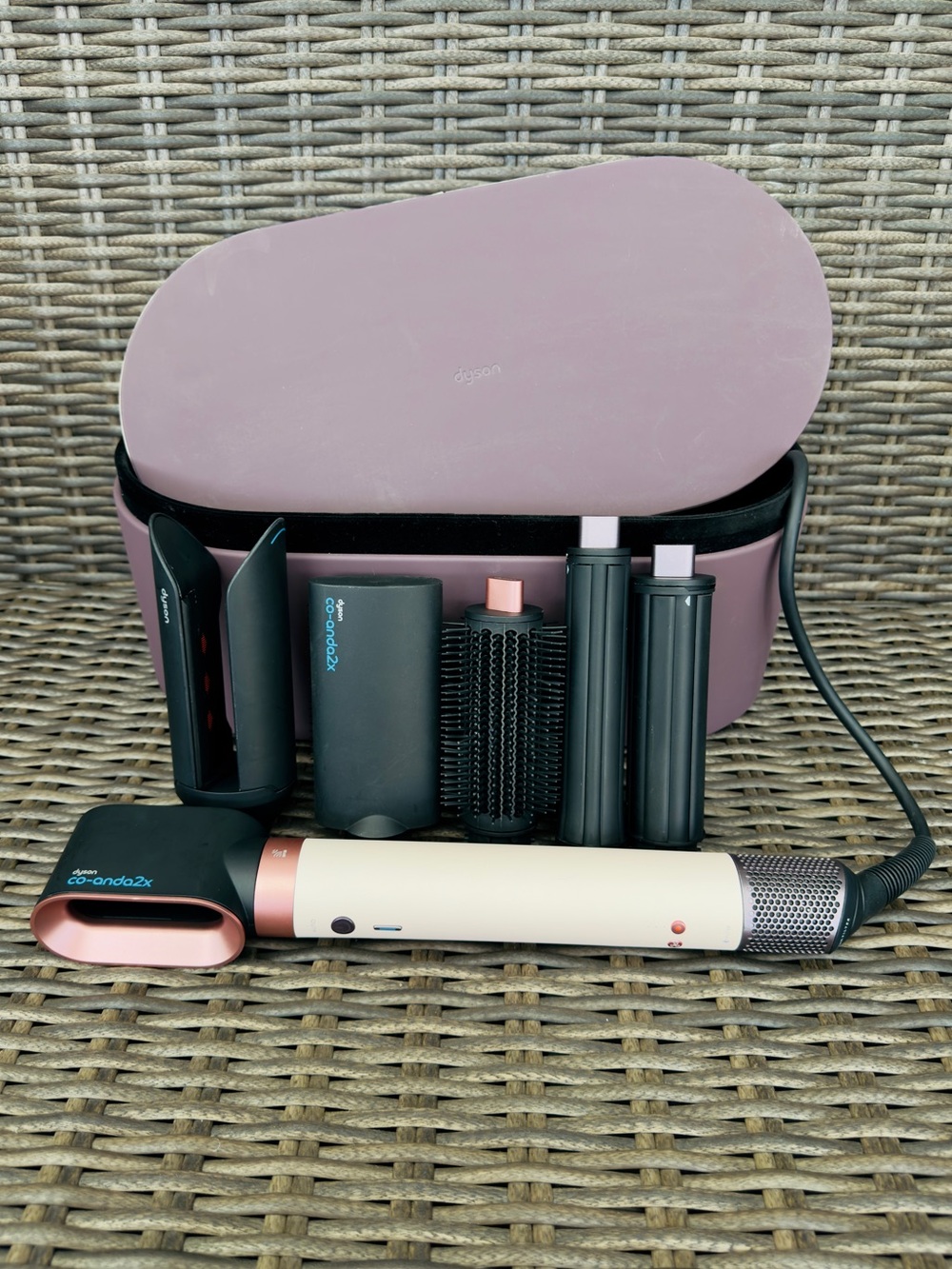 Dyson Airwrap Co-anda2x Ceramic Pink Rose Gold Complete Set + Case